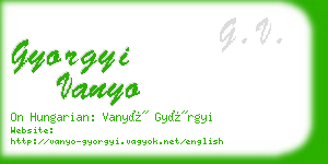 gyorgyi vanyo business card